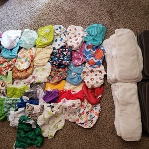 Huge lot cloth pocket diapers